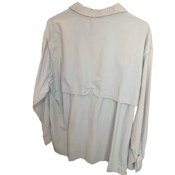 Natural Gear Fishing Shirt XL Khaki Nylon Vented Long / Short Sleeves Mens - Picture 2 of 8